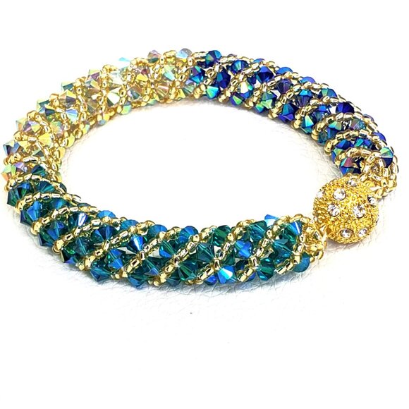 Multi Color Crystal Bracelet Beaded Bracelet - Picture 12 of 12